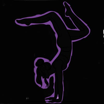 a woman doing a handstand