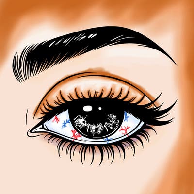 eye closed realistic