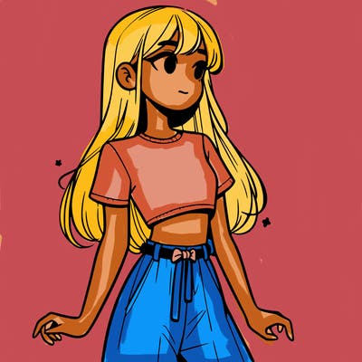 girl in a cute crop top