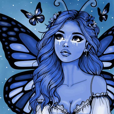 butterfly fairy realistic girl