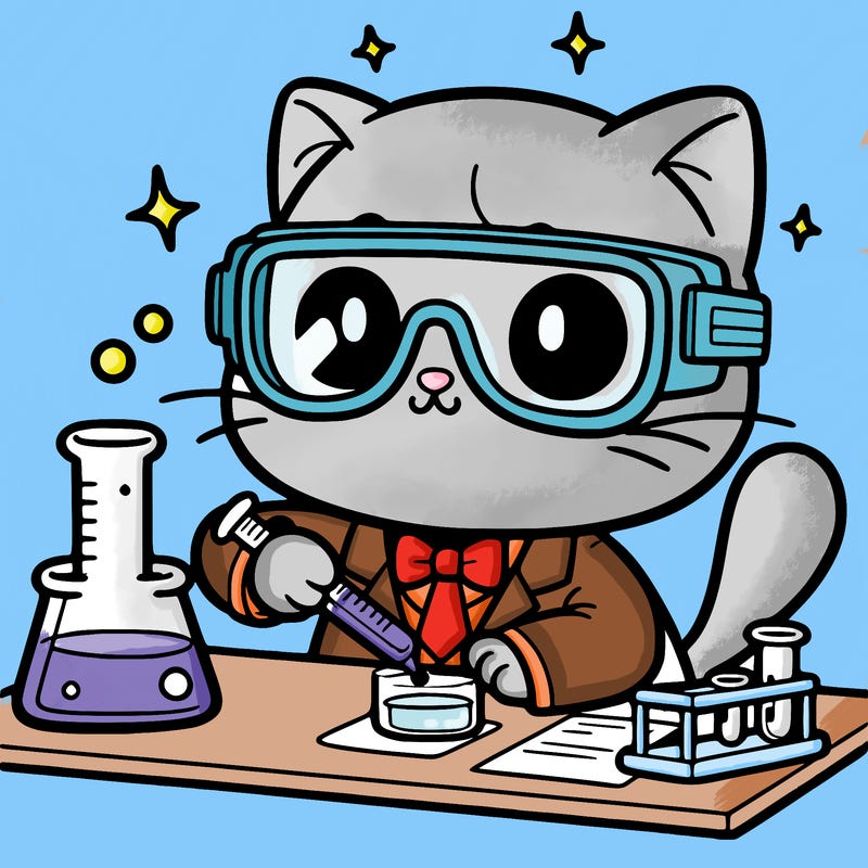 scientist cat