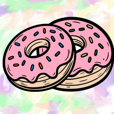 a piece of food doughnuts