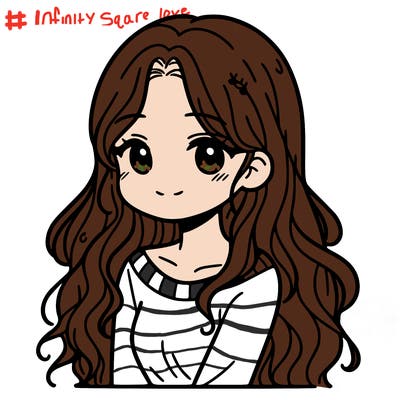 korean girl with long hair