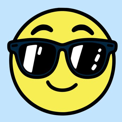 emoji with sunglasses