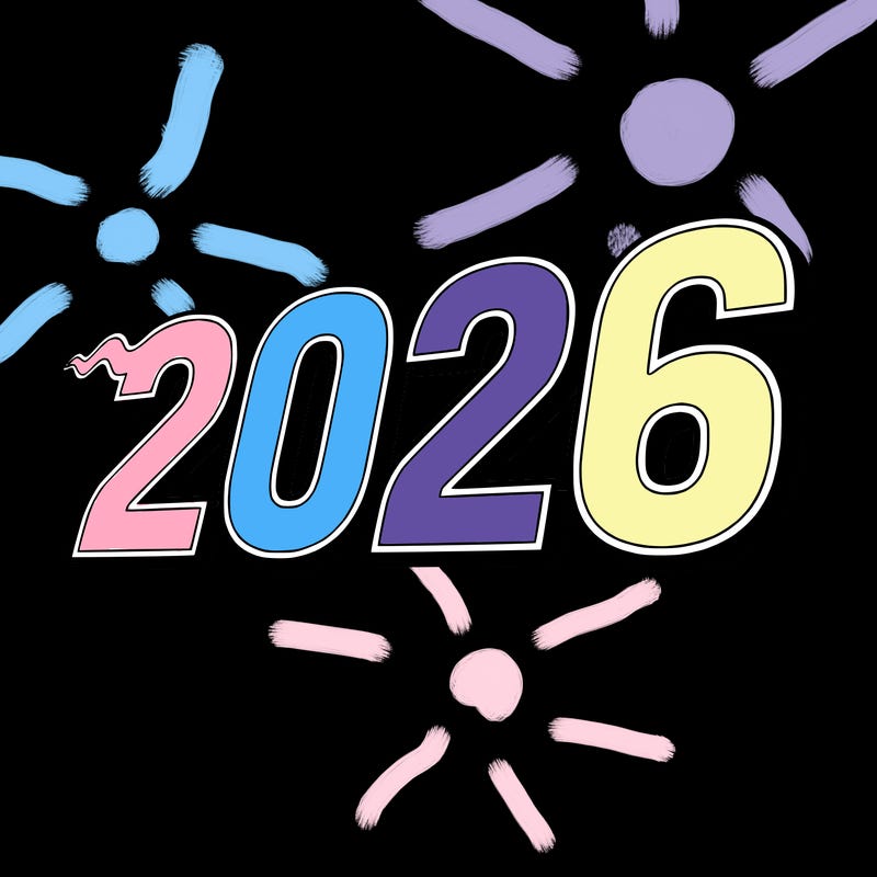 2026 in big font covering the whole paper no one else in it just the numbers... 2026