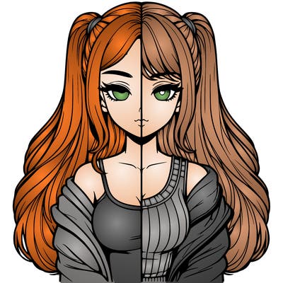 realistic girl split