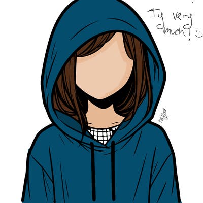 faceless girl in hoodie