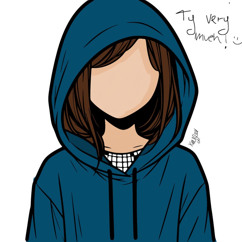 faceless girl in hoodie