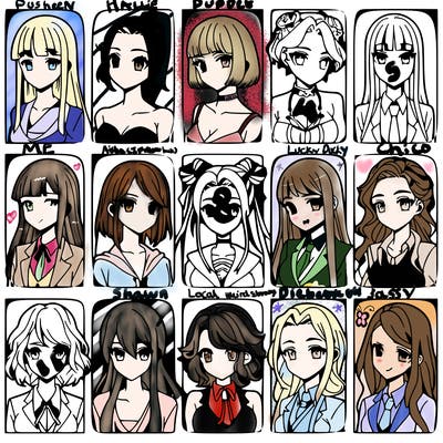 girls that look diffrent anime