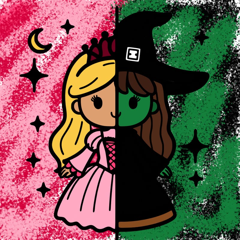 split princess and witch