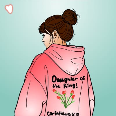 a girl with a bun looking to the side with a hoodie on where we can see here back
