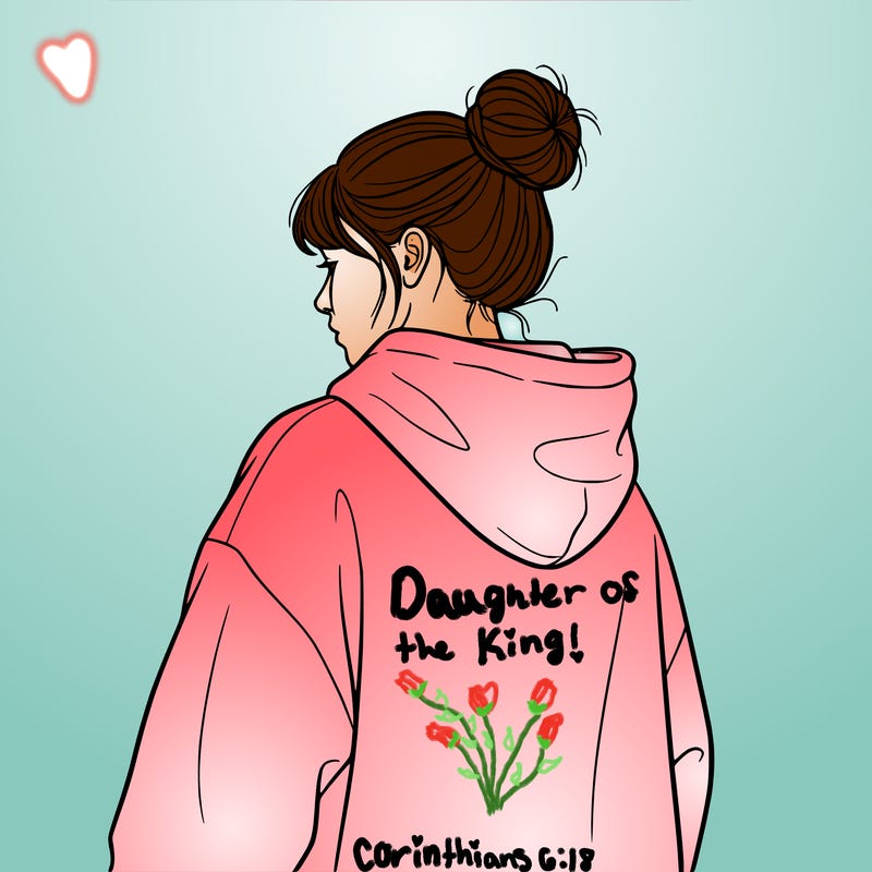 a girl with a bun looking to the side with a hoodie on where we can see here back