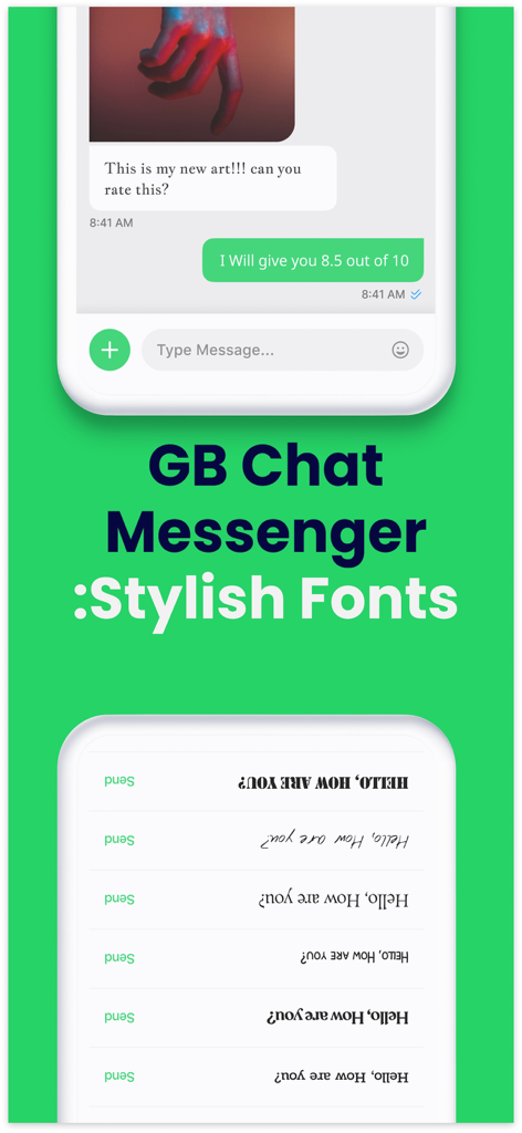 Gb Dual Messenger・Duo Web Chat - Styles de polices élégants pour la messagerie dans l'application GB Dual Messenger