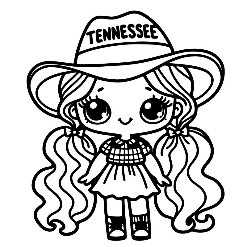 a girl with a hat that says tennessee