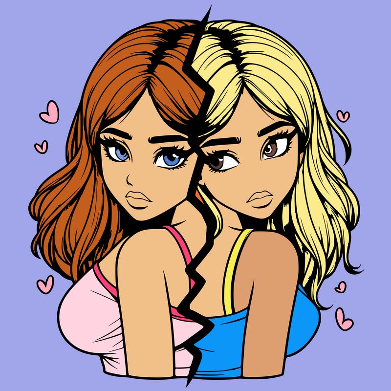 realistic girl split