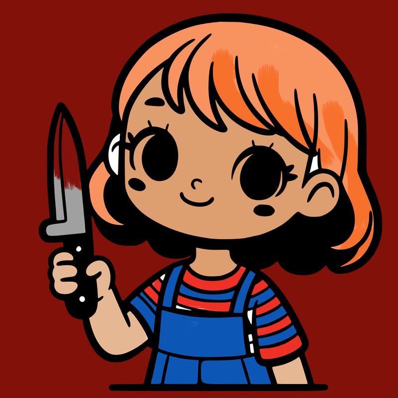 girl with a knife