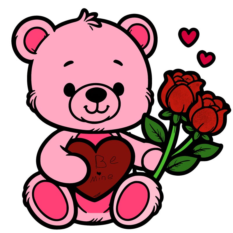 teddy bear a holding heart