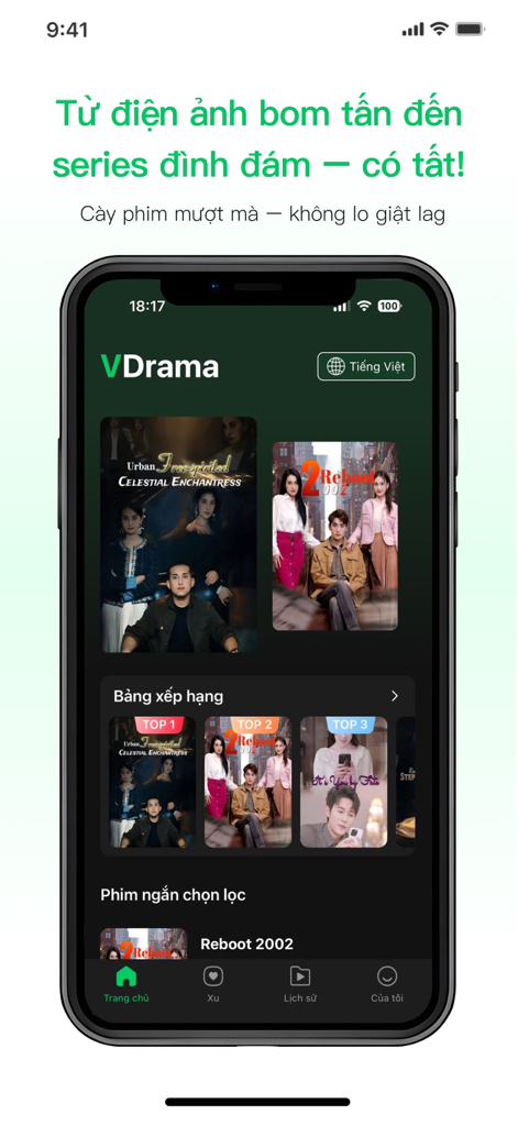 CimeeTV mobile app interface showing a selection of trending short-form drama series and movie rankings