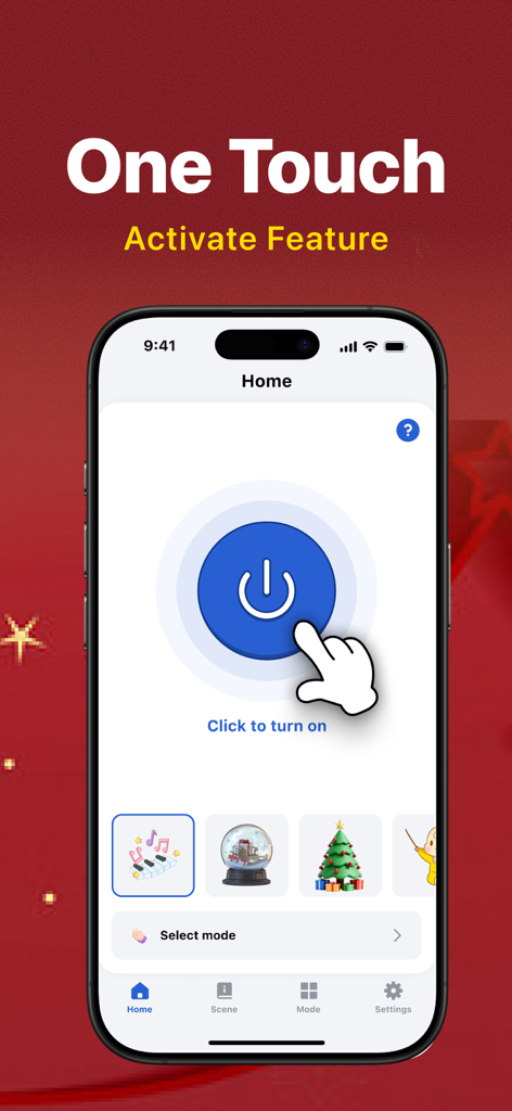 Clap Find My Phone by Clapping - Interface of the Clap Find My Phone app with a one-touch activation button