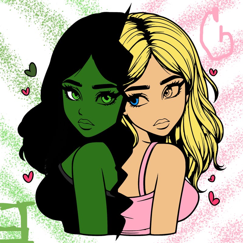 realistic girl split