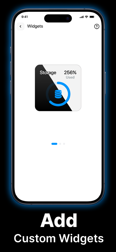 Clean Up Storage－Phone Cleaner - Widget de uso de almacenamiento mostrado en la pantalla de un iPhone dentro de la aplicación Limpia Almacenamiento.