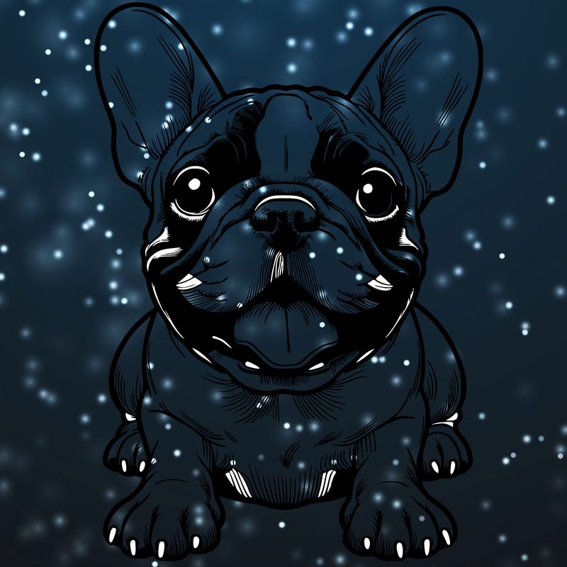 realistic french bulldog