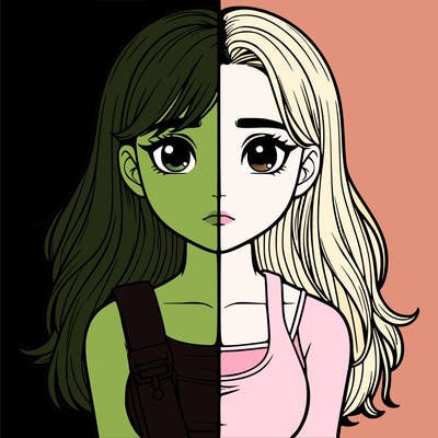 realistic girl split