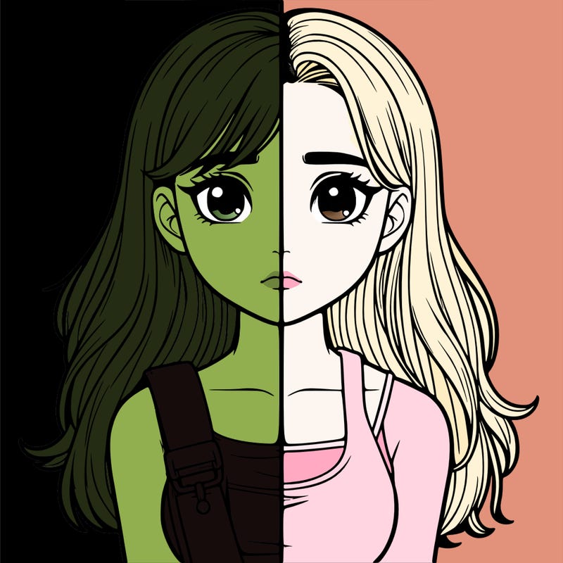 realistic girl split