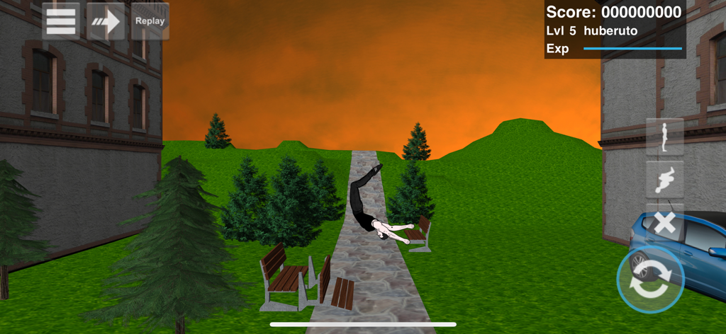 Backflip Madness - A character performing a backflip stunt in the Backflip Madness game