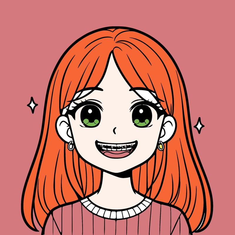 girl with braces smiling