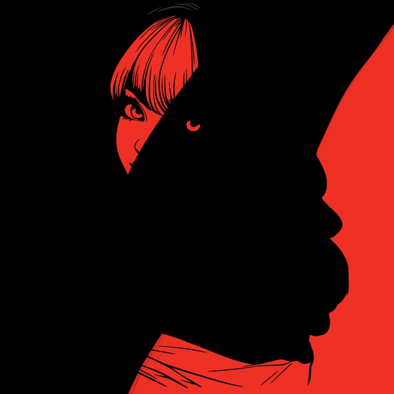 realistic girl with bangs looking over her shoulder