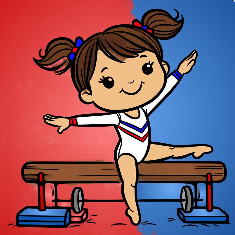 gymnastics kid girl