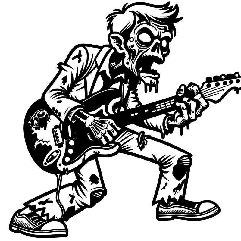 zombie blues guitar player