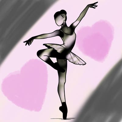 realistic person doing ballet