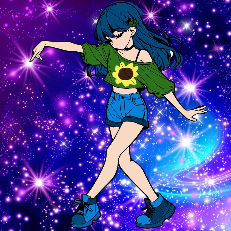 realistic girl danceing