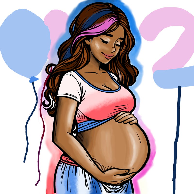 woman heavily pregnant realistic
