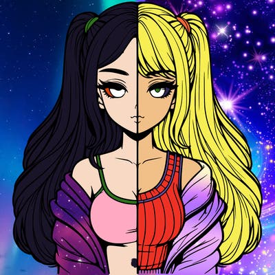 realistic girl split