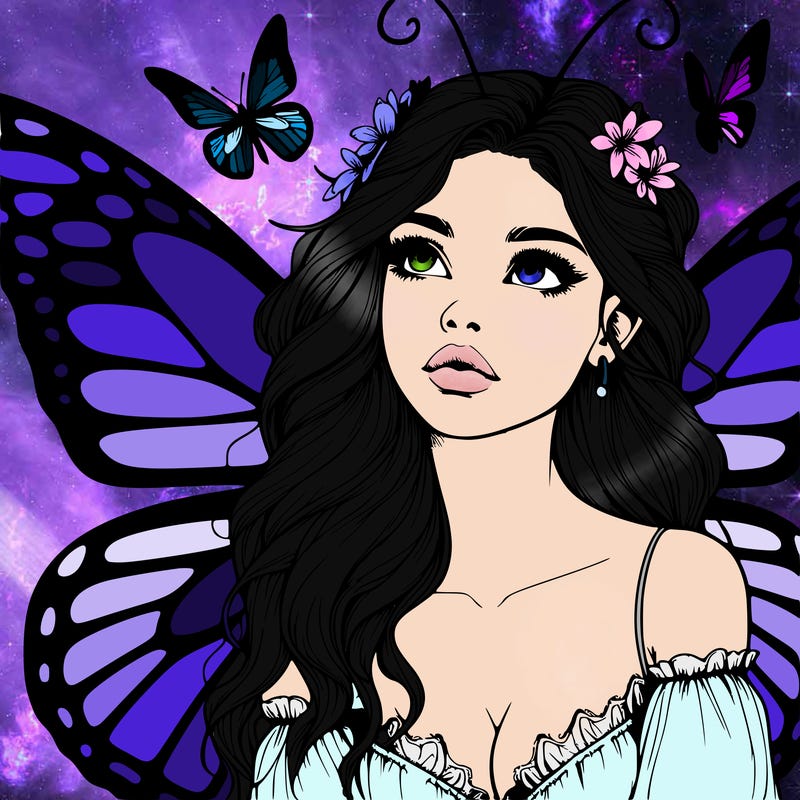 butterfly fairy realistic girl