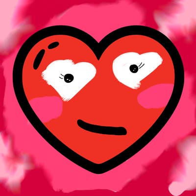 a blank heart