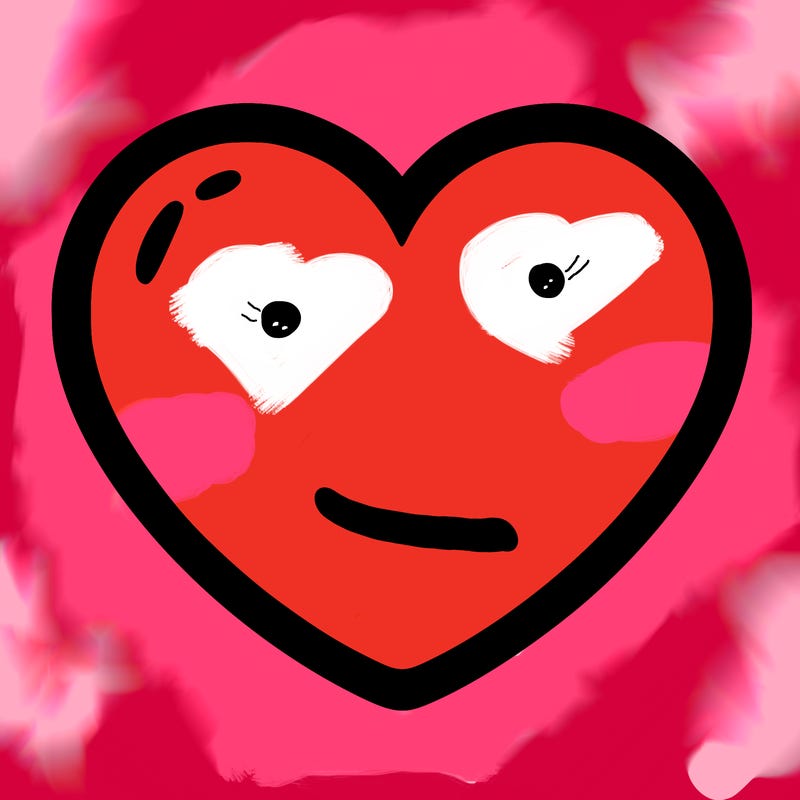 a blank heart