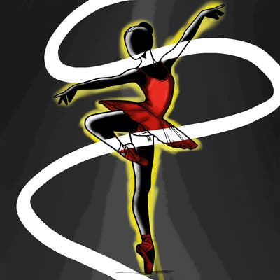 realistic person doing ballet