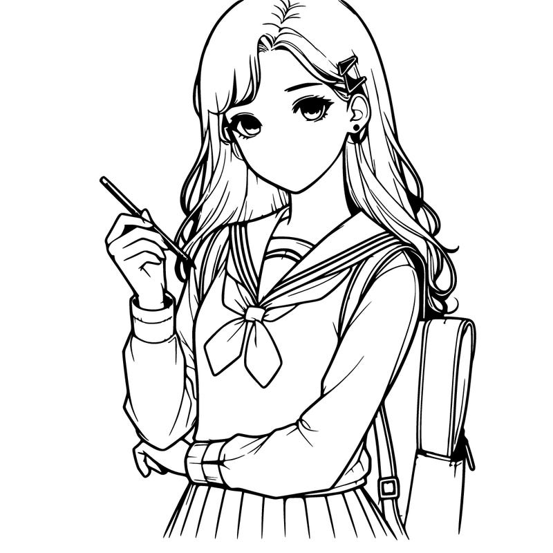 realistic school girl