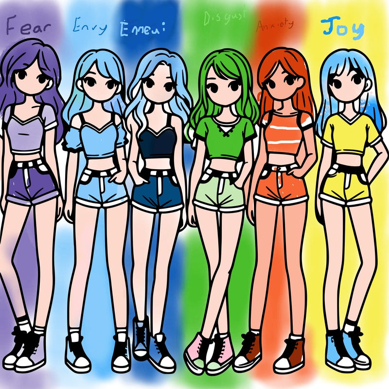 a group of girls wearing crop tops and shorts