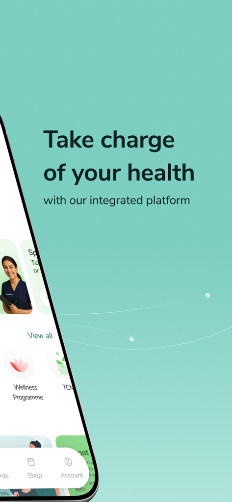 Raffles Connect - Raffles Connect app interface featuring integrated health management and medical service booking