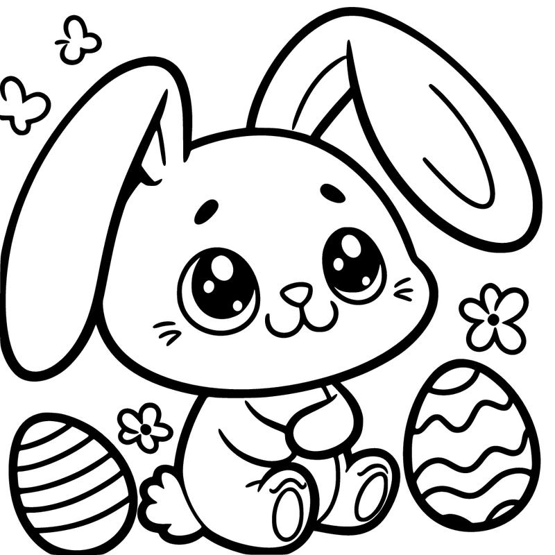 cartoon rabbit for easter