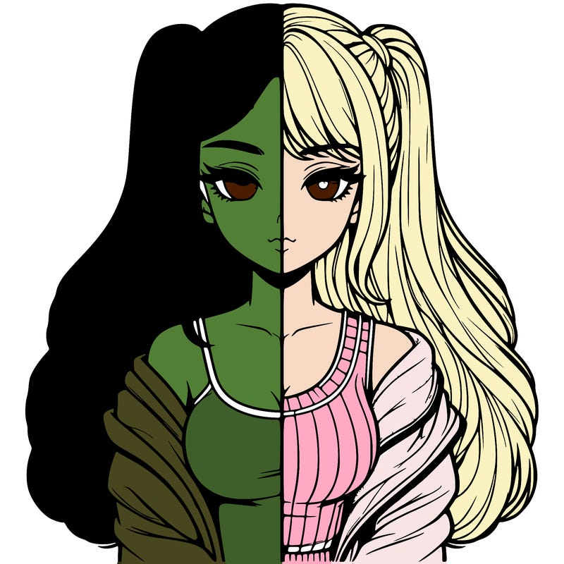 realistic girl split