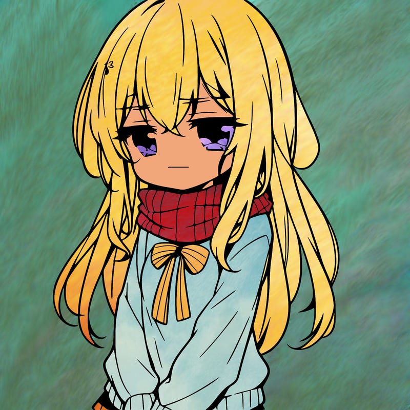 a depressed girl anime