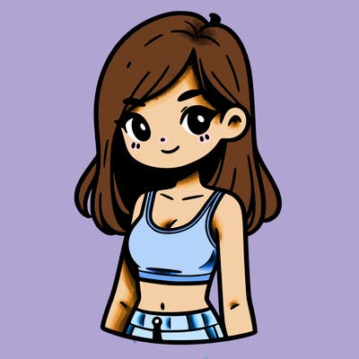 girl with crop top