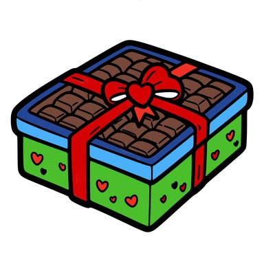 a box of chocolate for valentines day