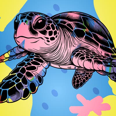realistic sea turtle